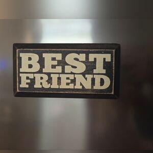 Best Friend Wooden Magnet Sign